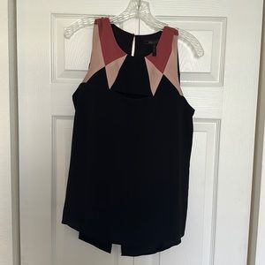 BCBGMAXAZRIA Pink and Black Sleevless Top